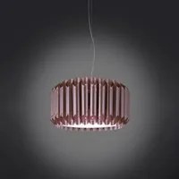 Sospensione Moderna 1 Luce Louise In Polilux Rosa Metallico D50 Made In Italy