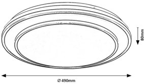 Rabalux 2130 - Plafoniera LED dimmerabile LUPITA LED/40W/230V nera + telecomando
