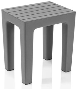 Lello lo sgabello multiuso ad alta resistenza grigio con effetto legno