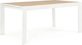 Tavolo Allungabile Da Esterno In Alluminio Bianco 100x160-240 Cm Belmar Bizzotto