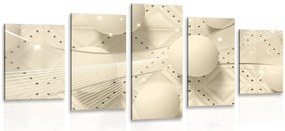 Quadri 5 pezzi – Lusso in seppia