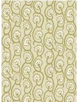Josephine Munsey Carta da parati Geranium Stripe - Meadow/ Maitland Green/ Skirting White