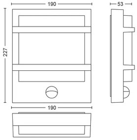 Philips 17395/93/P0 - Applique a LED da esterno PETRONIA LED/12W IP44