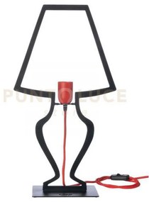 Lampada da tavolo design silhouette piccola nero