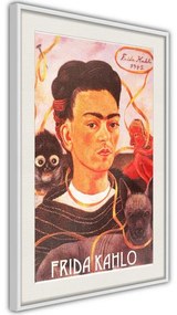 Poster  Frida Khalo – SelfPortrait  Cornice Quadri Cornice d'oro, Larghezza x Altezza Home decor 20x30