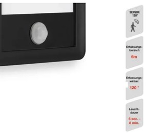 Telefunken 313905TF - Applique LED da esterno con sensore LED/16W/230V IP44