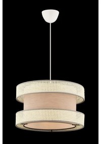 Lampadario a sospensione con cavo HALO 1xE27/60W/230V beige/crema