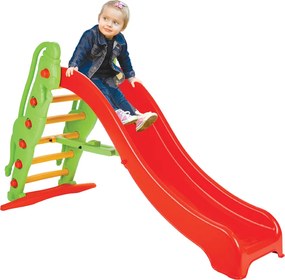 Scivolo per Bambini 189x84,5x109 cm in Plastica Rosso e Verde...
