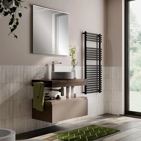 Mobile da bagno sotto lavabo Step taupe opaco L 80.3 x H 30 x P 46 cm 1 cassetto, lavabo non incluso