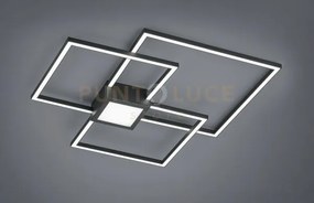 Hydra plafoniera led 38w 4400lm, 3000k metallo antracite triplo qua...