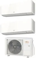 Climatizzatore Condizionatore Fujitsu Dual Split Inverter serie KM 7+14 con AOYG18KBTA2 R-32 Wi-Fi Integrato 7000+14000