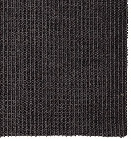 Tappeto in Sisal Naturale 80x300 cm Nero