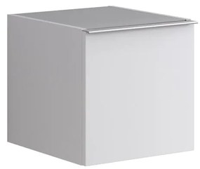 Struttura semi colonna da bagno Pixel 1 anta laccato opaco bianco L 40 x H 40 x P 45.5 cm