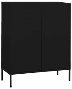 Armadietto Nero 80x35x101,5 Cm İn Acciaio /