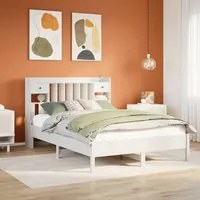 Letto Libreria senza Materasso Bianco 140x200 cm Legno di Pino 3322910