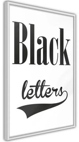 Poster Black Lettering