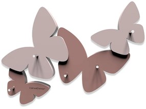 CALLEADESIGN Portachiavi da parete in legno FARFALLE rosa nuvola