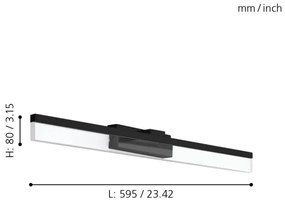 Eglo 780432 - Illuminazione a LED per specchi da bagno YANGUAS LED/11W/230V 59,5 cm IP44
