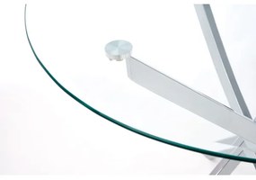 Tavolo da pranzo ESTEN trasparente/argento