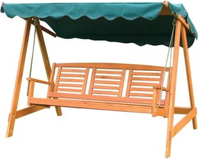 Altalena da giardino in legno verde-marrone Eden - Rojaplast