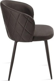 Sedia in ecopelle Marrone e sruttura in metallo SLANG 2 sedie