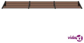 vidaXL Tettoia per Porta Nera 358,5x90 cm in Policarbonato
