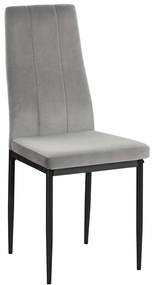 Sedie da pranzo colore grigio in velluto set di 2 pz Kelly - Støraa