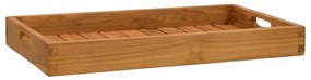 Vassoio Da Portata 60x35 Cm İn Legno Massello Di Teak /