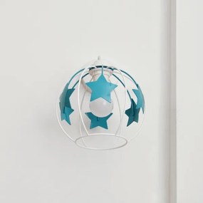 Applique per bambini STARS 1xE27/15W/230V turchese/bianco