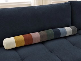 Divano angolare blu scuro allungabile e con contenitore (penisola a destra/a L) con rivestimento in ciniglia Fuji – Bobochic Paris