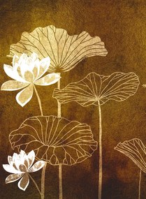 Coordonne Wandbild  Nympha - Gold