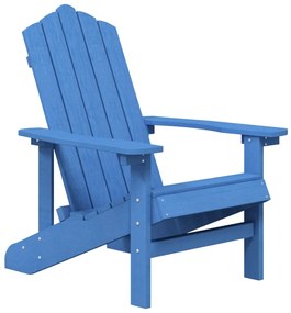 Sedia da giardino adirondack blu acqua hdpe