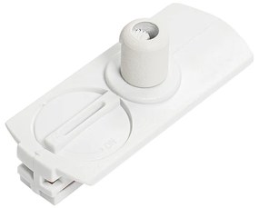 Lampada a sospensione di design bianca con adattatore per binario monofase - Iconic Tubo