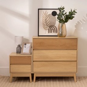 Comodino di colore naturale Iona – Casa Selección