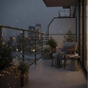 Brilagi - Tenda luminosa LED da esterno 160 LED 7x2 m IP44 bianco caldo