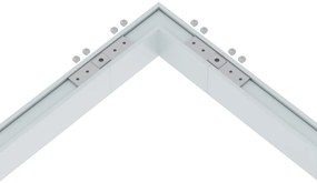 Connettore a "L" Piana Binario Magnetico a Superficie/Sospeso Bianco Connettori Binari  Tipo L Orizzontale