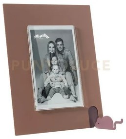 Portafoto topino piccolo mocha mousse ,viola ametista in ferro e po...