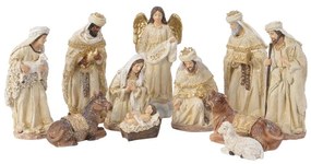 Presepe di natale poly in resina 26 cm