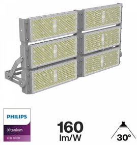 Faro Modulare LED 1.200W 30° 160lm/W - PHILIPS Xitanium Colore  Bianco Naturale 4.000K