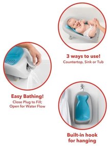 Skip Hop - Vaschetta MOBY blu con supporto ergonomico