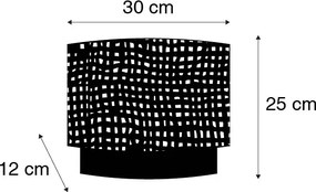 Applique da parete vintage nera con ottone 30x25 cm - Kayleigh