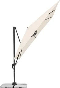 Ombrellone 3x4 In Alluminio Orientabile Ecru Con Braccio Decentrato Girevole