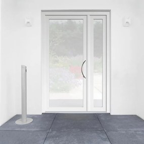 Portoncino d'ingresso Condo5 con vetro L 90 x H 210 cm in alluminio bianco, apertura spingere a sinistra