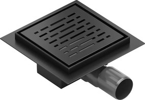 Mexen Flat-Q M01 Scarico a pavimento quadrato 12 x 12 cm, nero - 1710312