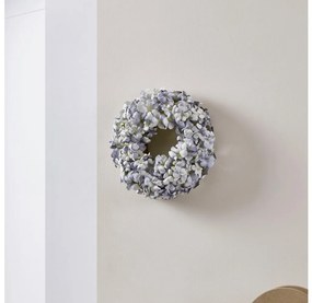 Eglo 428206 - Corona di fiori artificiali SOLVANG diametro 35 cm blu