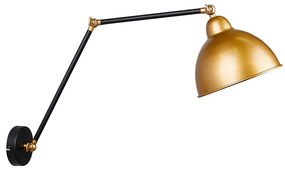 Lampada da parete in metallo di colore nero-oro Truck - Candellux Lighting