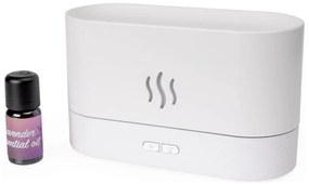 LED RGB Diffusore di aromi e umidificatore d'aria a ultrasuoni con retroilluminazione 180ml bianco