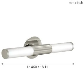 EGLO 87222-Applique da bagno PALMERA 2xE14/40W vetro opale bianco IP44