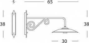 Lampada Applique Piccola Colore Grigio per Esterno Linea Piatto Antico Sovil...
