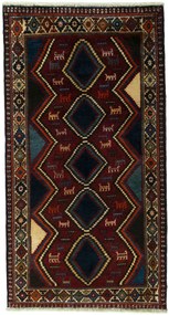 Shiraz Tappeto persiano 100 x 190 Rosso (Iran) Annodato A Mano